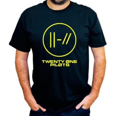 Imagem de Camiseta Masculina Twenty One Pilots Banda Música - 100% Algodão - SEM