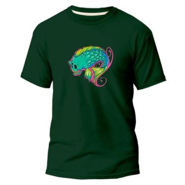 Imagem de  Camiseta Basica Algodão Premium Estampa Digital Carpa  - Pavesi, Verd