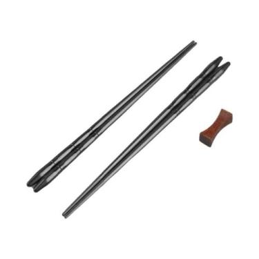 Imagem de Conjunto De Hashis Japoneses Pretos Resistentes a Altas Temperaturas, 