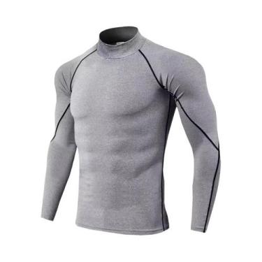 Imagem de Camiseta De Compressão Masculina De Manga Longa, Roupas Esportivas, T-