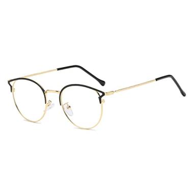 Imagem de Óculos FotoCrômicos Luz para Computador e Jogos - Alivio de Cansaço Ocular armação meia lentes solar com pontas gato homens mulheres