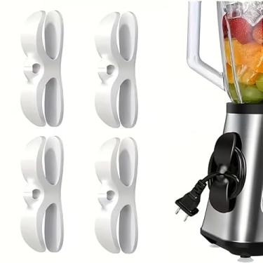 Imagem de 5 clipes organizadores de cabos – Gerenciamento eficiente de fios de utensílios de cozinha, envoltório seguro de cabos para fritadeiras e cafeteiras, organizador de cabos de eletrodomésticos