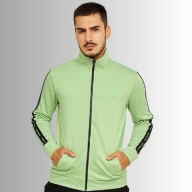 Imagem de Jaqueta Masculina Regular em Poliéster com Forro Flanelado Verde Claro Enfim-Masculino