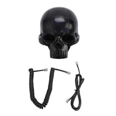 Imagem de Generic Telefone Com Fio de Caveira, Som Claro, Telefone Fixo Moderno, Decoração Multifuncional para Casa (Preto)