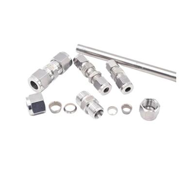 Imagem de 304 SS Aço Inoxidável 3 4 6 8 10 12 mm 1/20.3 cm 1/10.2 cm 3/20.3 cm 1/5.1 cm OD Pipe Conector de encaixe de tubo de virola dupla WWECCQIJ (14 mm a 18 mm)