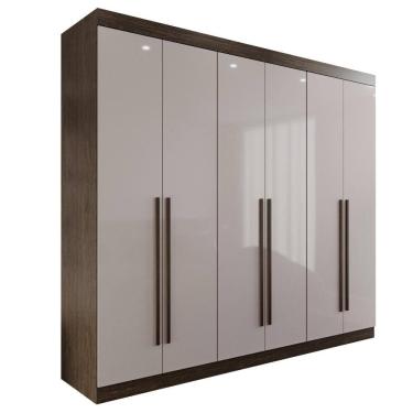 Imagem de Guarda-roupa Casal 100% Mdf 6 Portas 4 Gavetas Grécia Neve