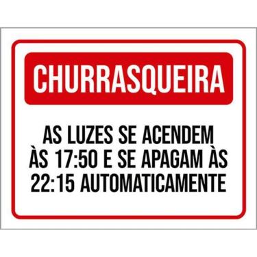 Imagem de Kit 3 Placas Churrasqueira Luzes Acendem