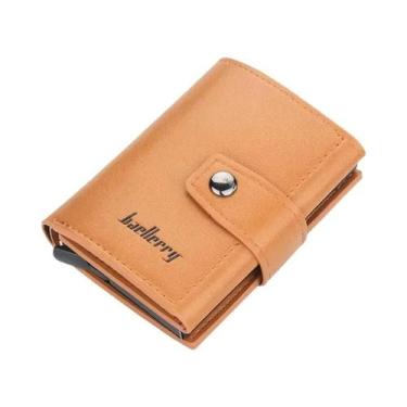 Imagem de Carteira Masculina Curta Trifold De Grande Capacidade Antimagnética E 