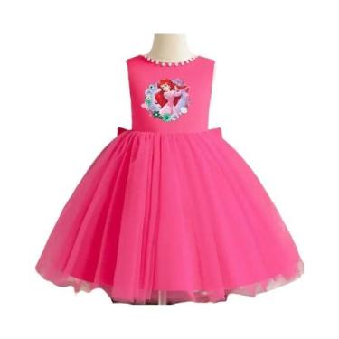 Imagem de Vestido De Tule Com Laço Para Meninas Princesas, Elegante Vestido De D