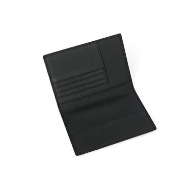 Imagem de Porta Passaporte Couro Legítimo Proteção RFID Bloqueia Clonagem Dados Carteira Viagem Documentos Cartões Dinheiro Slim 14.5cm Organização Check-in Seguro Internacional