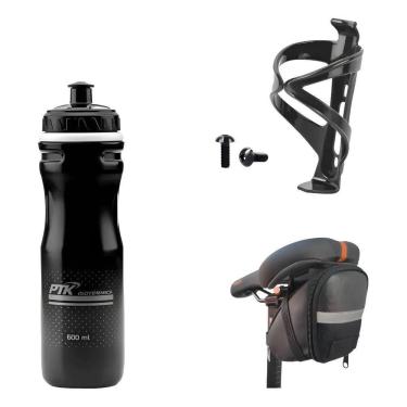 Imagem de Garrafinha De Agua Térmica Para Bike+Suporte +Bolsa De S Pre