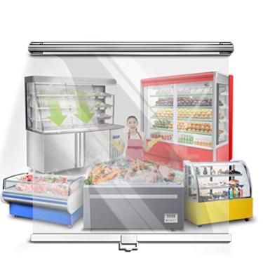 Imagem de Cortina de plástico para refrigeradores de supermercado - alça transparente para armazenamento de alimentos, frutas frescas, legumes e carne - 19 (125 x 120 cm)