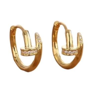 Imagem de Brincos De Argola Redondos Em Ouro, Prata E Cristal Para Mulheres, Joi