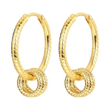 Imagem de Brincos De Argola Em Prata 925 Com Pérola E Estrela Para Mulheres, Bri