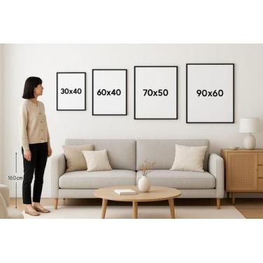 Imagem de Quadro Canvas Henri Matisse Voros Preto 60x40cm Mold Branca - Quadros 