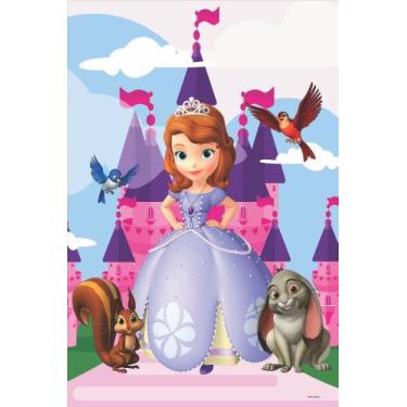 Imagem de Painel Festa Retangular Para Casado 1,5x2,2m Princesa Sofia Mod 2 - Fa