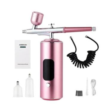 Imagem de Kit De Aerógrafo Portátil Mini Com Compressor De Ar E Pistola De Pulve