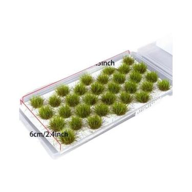 Imagem de Pacote Com 32 Tufos De Grama Estática Para Modelismo Em Resina, Grama 