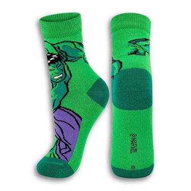 Imagem de Meia Infantil Cano Médio Vingadores 2451-013 - Marvel®, Verde, 30/36