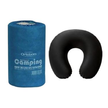 Imagem de Kit Colchonete Ortobom Mochila Blue + Almofada Pescoço Cor:Preto, Pret