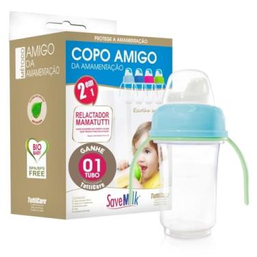 Imagem de SaveMilk Kit 2 Em 1- Copo Amigo E Relactador Original Savemilk- Cor Azul Bebe- Ganhe 01 Acessório Para Relactação - 01 Unidade
