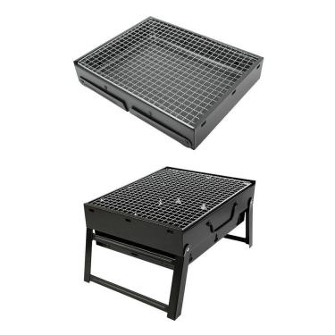 Imagem de Mini Churrasqueira Portatil Dobravel Para Apartamento Camping Maleta Churrasco 44x29cm