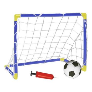 Imagem de Trave Futebol Gol Kit Mini Golzinho Infantil Brinquedo Bola - Congratu