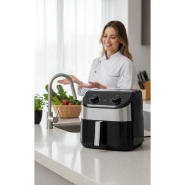 Imagem de Air Fryer 5,5L Alumínio Potente 1900W  Cesto Quadrado - Congratulation