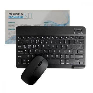 Imagem de Teclado e Mouse Sem Fio Ultra Fino Portátil Bluetooth GoldenUltra TX23