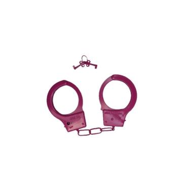 Imagem de Algemas Ajuste de Pulso Trava Segurança Metal 9cm 6 e 5cm 4 e 5cm Rosa Uso Adulto com C...