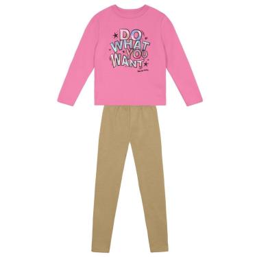 Imagem de Conjunto infantil menina em moletom peluciado Brandili-Feminino