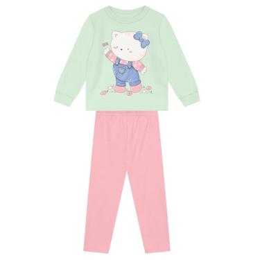 Imagem de Conjunto infantil menina de gatinho com glitter Brandili-Feminino