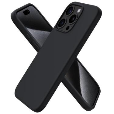 Imagem de Capa para celular ORNARTO compatível com iPhone 15 Pro 6.1" preta
