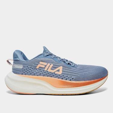Imagem de Tênis Fila Racer Speedzone Feminino, Azul, Rosa, 33