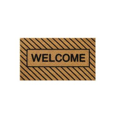 Imagem de Capacho Retangular Fibra De Coco Base PVC 60x33cm - Komeco Welcome Lis
