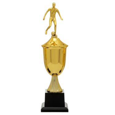 Imagem de Troféu Vitória Vencedor 401602 para Premiações Esportivas Acabamento Dourado Futebol 44cm Vitória
