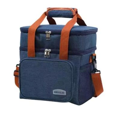 Imagem de Bolsa Térmica Marmita Lancheira Alça Trabalho Academia Fitness - Fribu