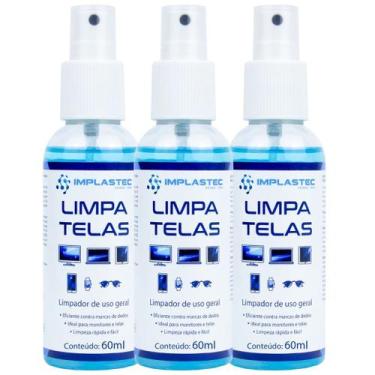 Imagem de Kit 3 Limpa Telas 60ml Led Plasma Lcd iPod iPad Tvs Monitores Celulare