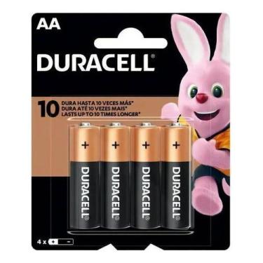 Imagem de Pilha alcalina aa com 4 duracell