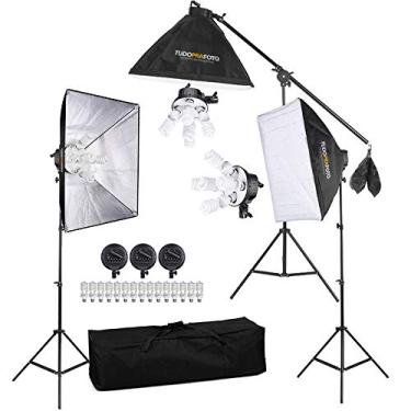 Imagem de Estúdio de Iluminação Ares 675W c/Softboxs 50x70 e Lâmpadas - 110V