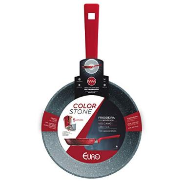 Imagem de Euro Home - Frigideira 26 cm de Alumínio com Antiaderente ColorStone Volcano - ALU8358-VO