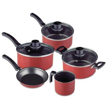 Imagem de Conjunto Perfect Antiaderente Bordô 5pçs - Eirilar