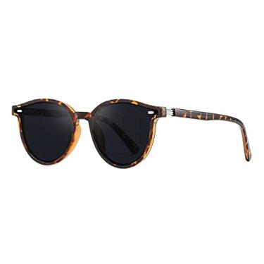Imagem de Polarized Sunglasses Women Men Fashion Round Famale Design Sun Glasses Male Eyewear UV400 gafas de sol mujer,leopard gray,China