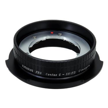 Imagem de Adaptador de montagem de lente Fotodiox Pro, lente Contax G para montagem de câmera Sony FZ com seletor de controle de foco - compatível com filmadoras de cinema digital Sony PMW-F3, F5, F55