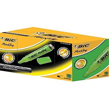 Imagem de Pincel marca texto chanfrado verde Bic