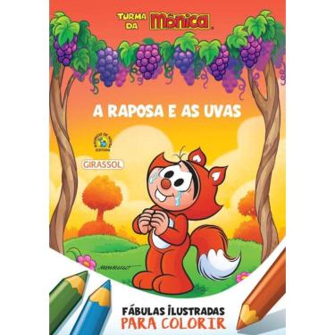 Imagem de Turma Da Monica - Fabulas Ilustradas Para Colorir - A Raposa E As Uvas