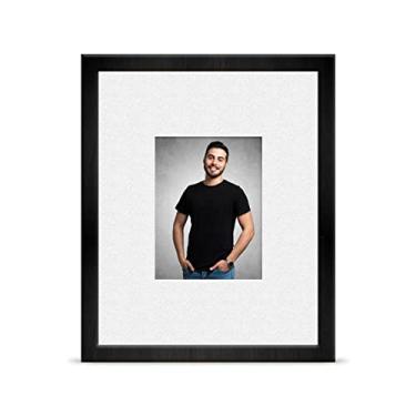 Imagem de Porta Retrato Preto 10x15 com Paspatur e Moldura 23x28 - PRSC-PR