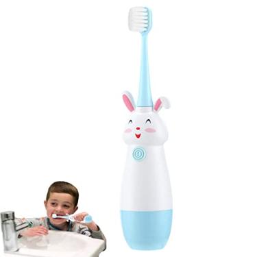 Imagem de Escova de dentes elétrica para crianças,Escova de dentes elétrica com cabeças de escova macia para crianças e crianças - Escova de dentes elétrica sônica infantil silicone escova de dentes Aelevate