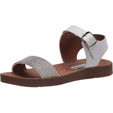 Imagem de Steve Madden Sandália infantil unissex Jprobler, Glitter branco, 5 Little Kid