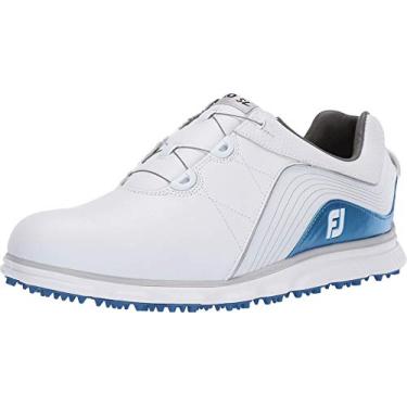 Imagem de Tênis de golfe masculino FootJoy Pro/Sl Boa-Anterior, White/Blue, 9.5
